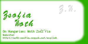 zsofia woth business card